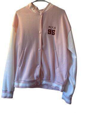 N.Y.C. 95 Pink & White Varsity Jacket